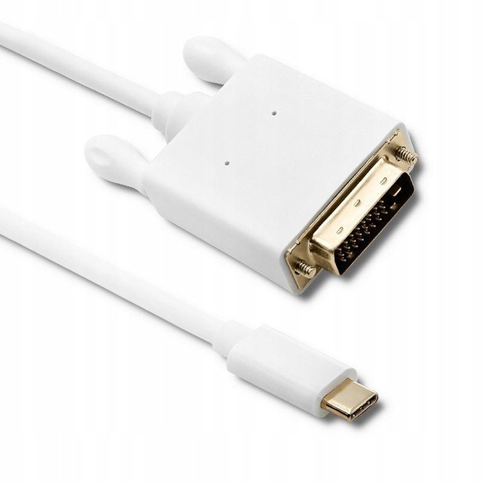 2m Usb kabel Adaptér Usb-c typ C DVI 4K Qoltec