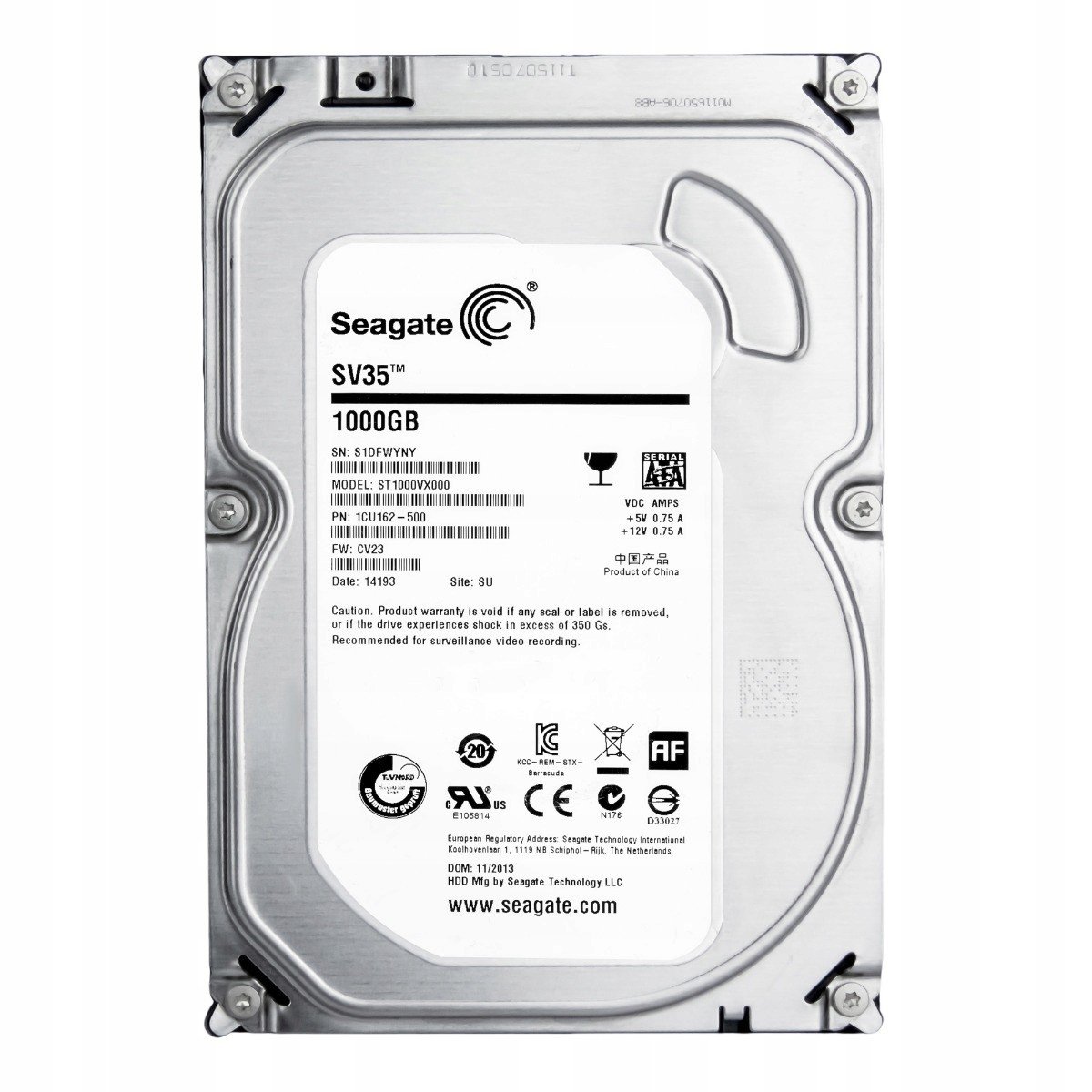 Seagate SV35 1TB 7,2k Sata III 3,5'' ST1000VX000