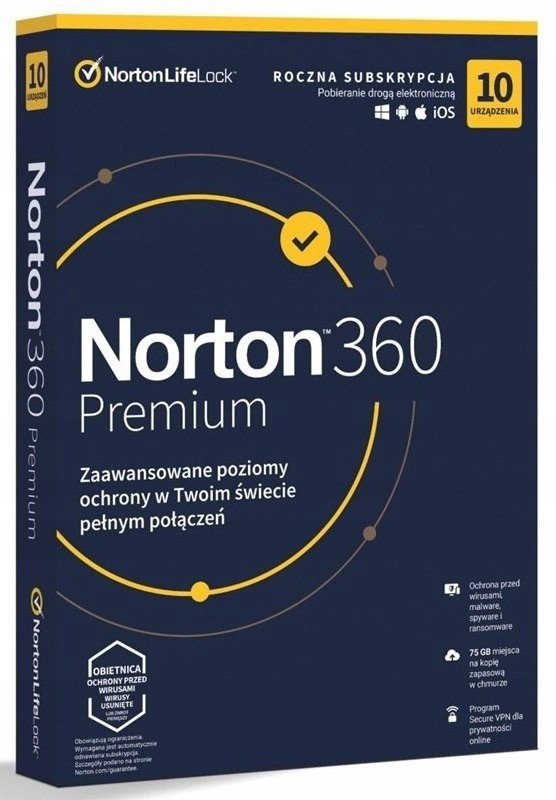 Nortonlifelock 360 premium 75GB Pl 1 uživatel 10 zař