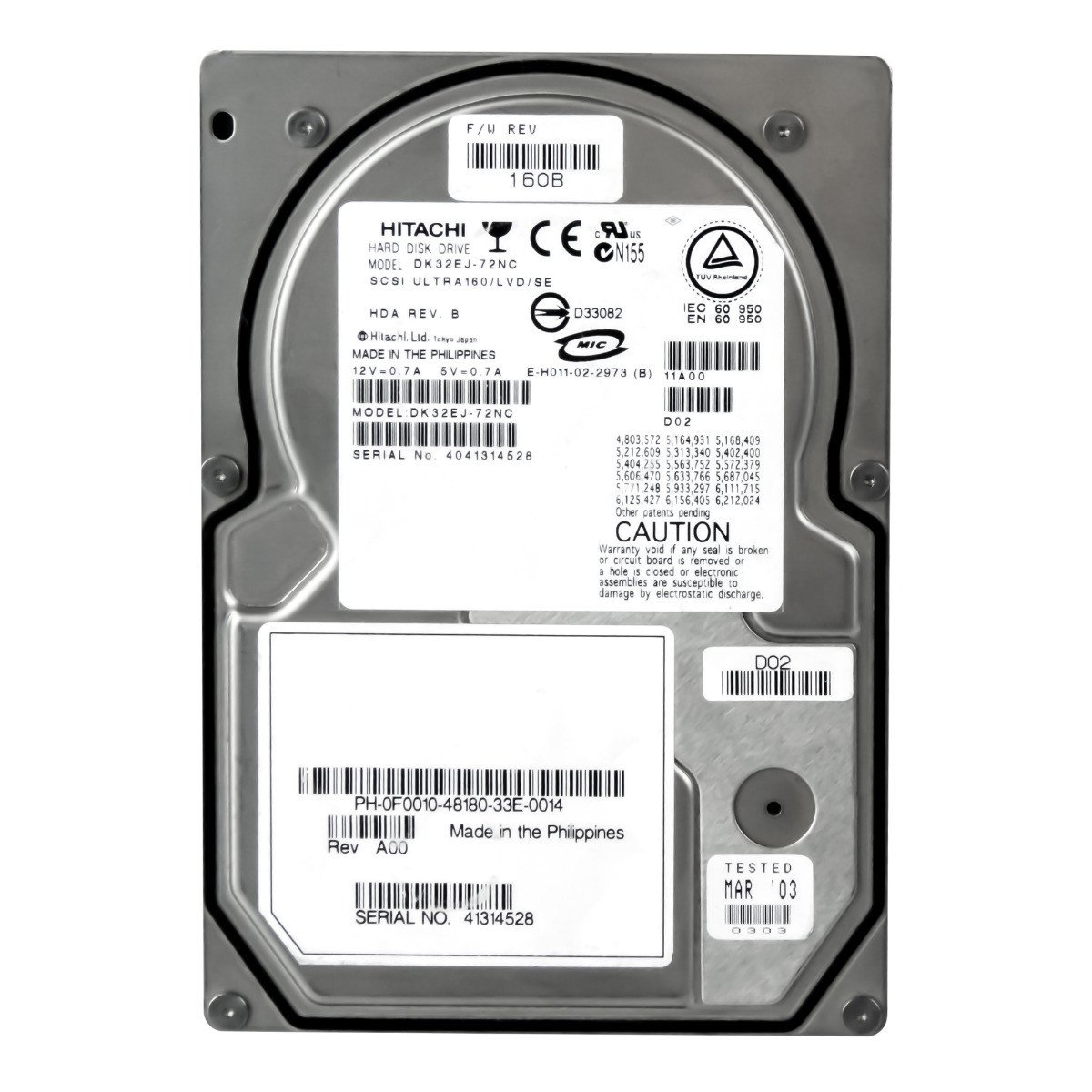 Dell 0F0010 73GB 10K Scsi U320 3,5'' DK32EJ-72NC