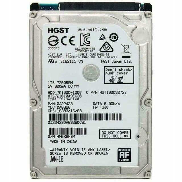 Pevný disk 1000GB 1TB Hgst HTS721010A9E630