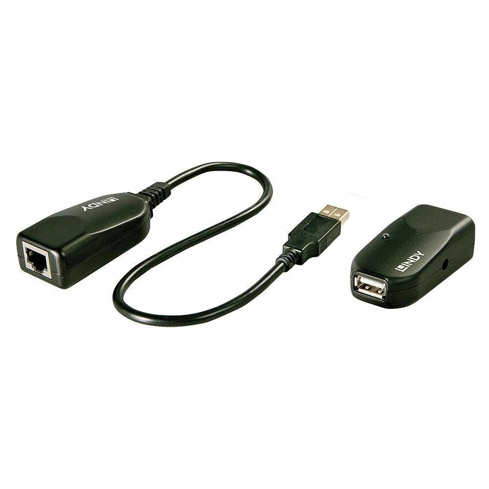 Extender Usb 2.0 Lindy Cat.5 50m černý