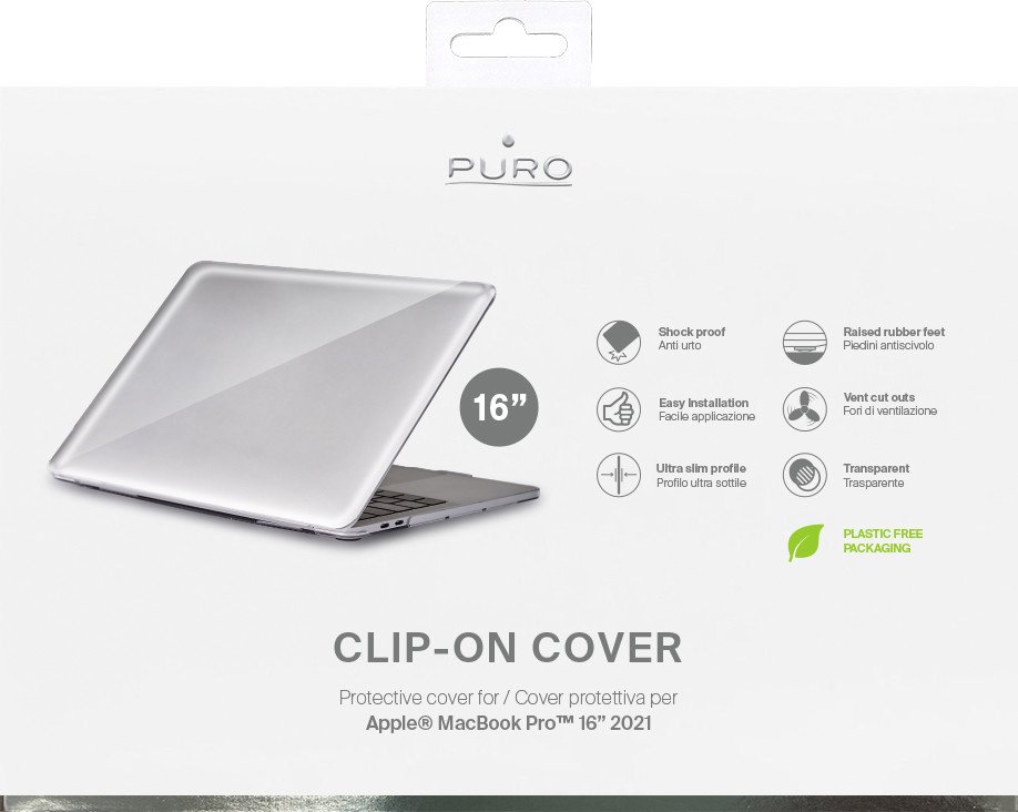 Pouzdro Puro Clip on pro Macbook Pro 16 2021 M1 Pro