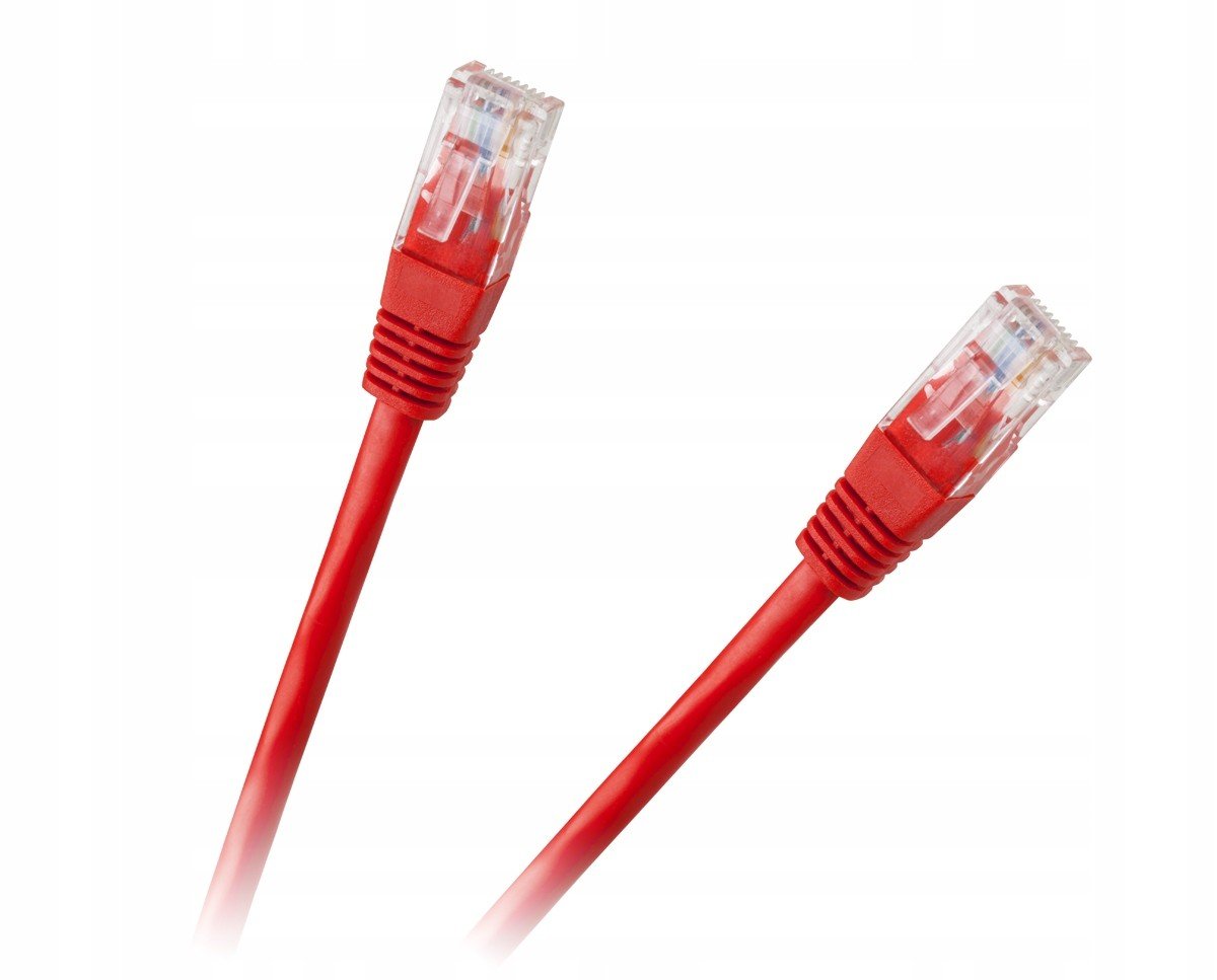 Patchcord Utp kabel 8c zástrčka-zástrčka 1.5m Cca červená