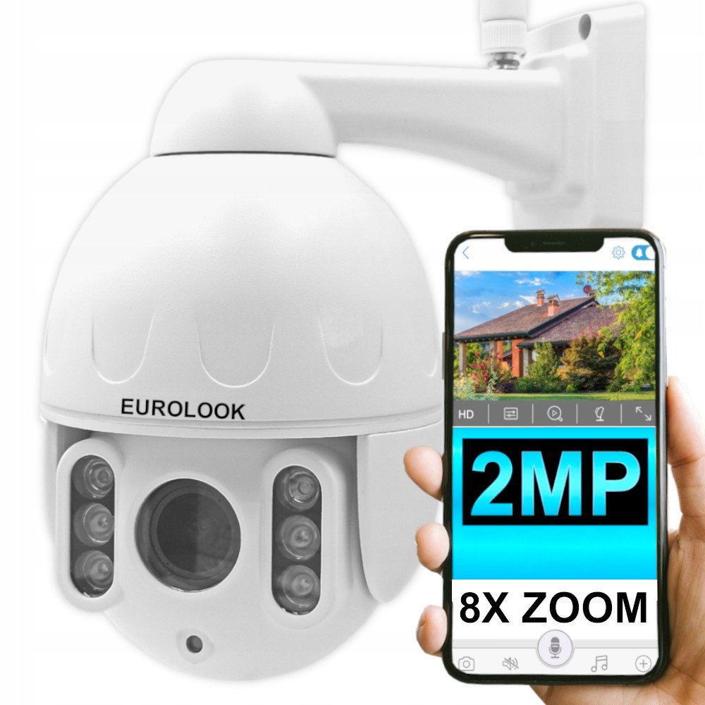 Venkovní Ip WiFi otočná kamera 2MPx 8 x Zoom