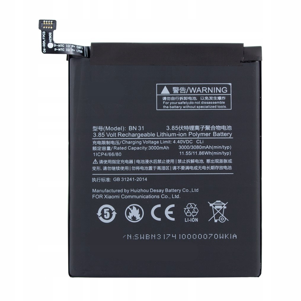 Baterie pro Xiaomi Note 5A Mi 5X BN31 S2