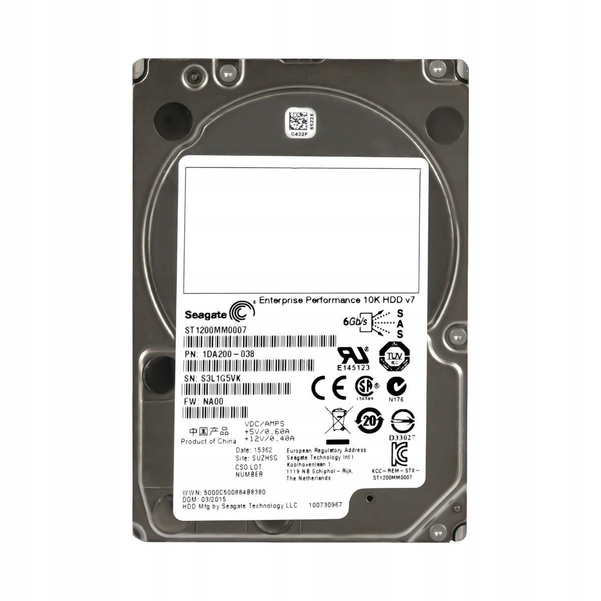 Seagate 1,2TB 10K 64MB SAS-2 2,5'' ST1200MM0007