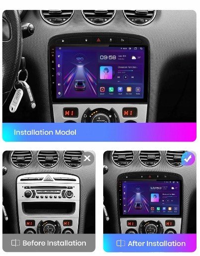Rádio navigace Peugeot 308 Sw 408 Android WiFi