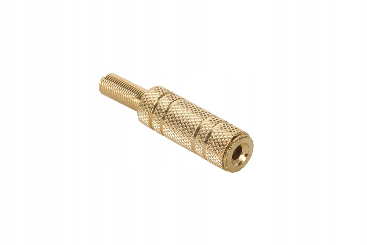 Jack konektor 3.5mm st. kabel zlatý
