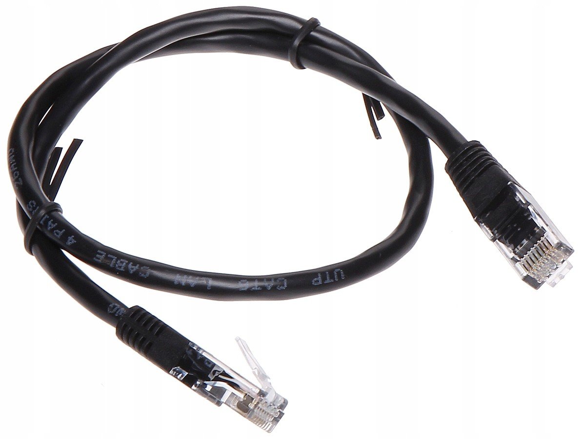 Patchcord RJ45/6/0.5-BLACK kat.6 černý 0.5m