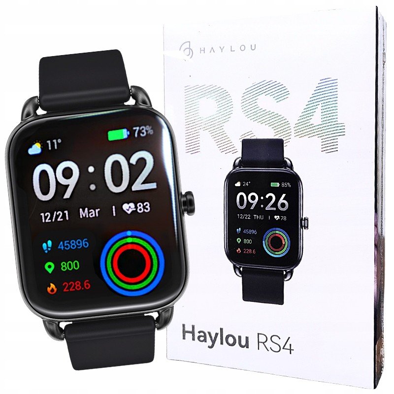 Chytré hodinky Haylou RS4 černé SpO2 Amoled 1,78″