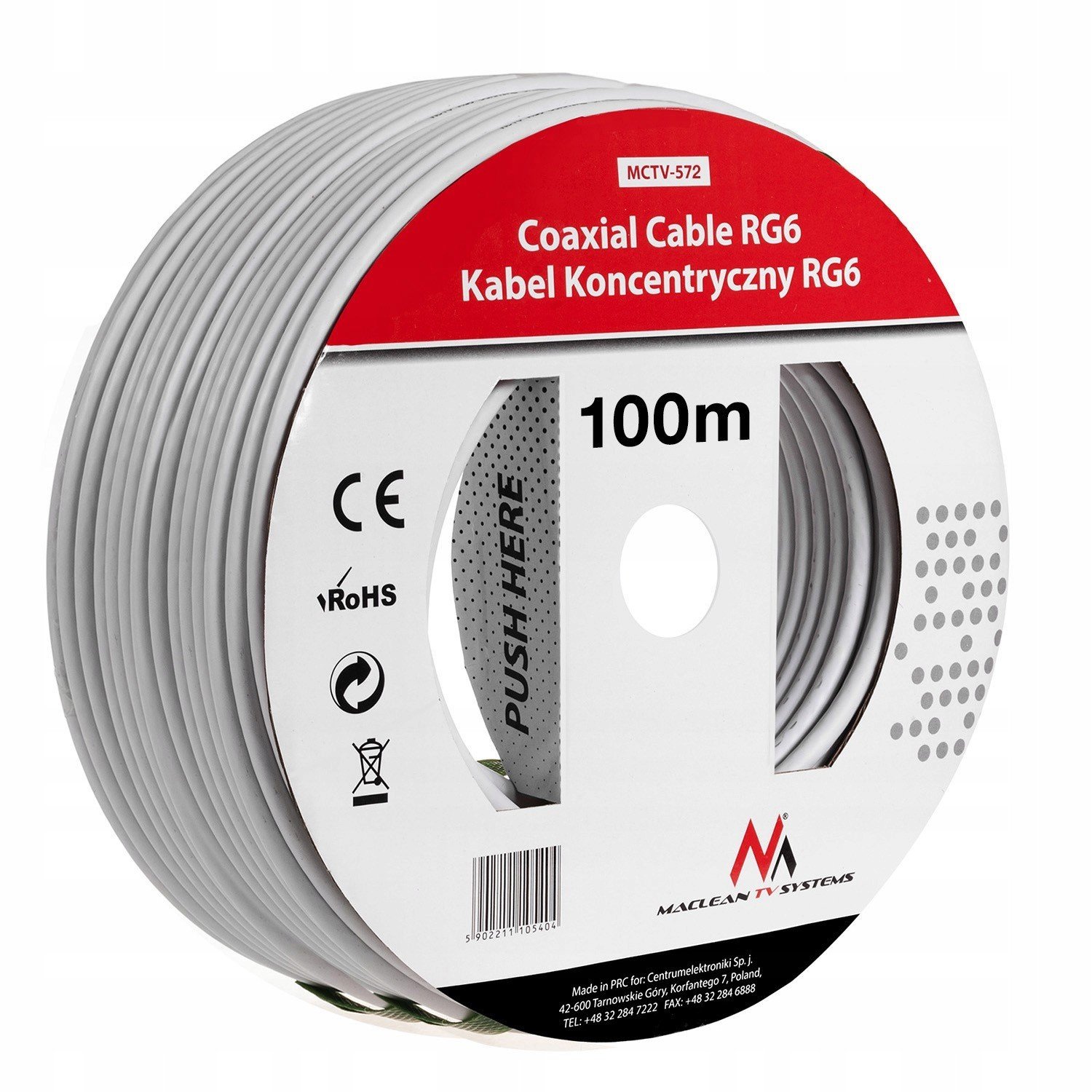 Koaxiální kabel Maclean, anténní kabel sat