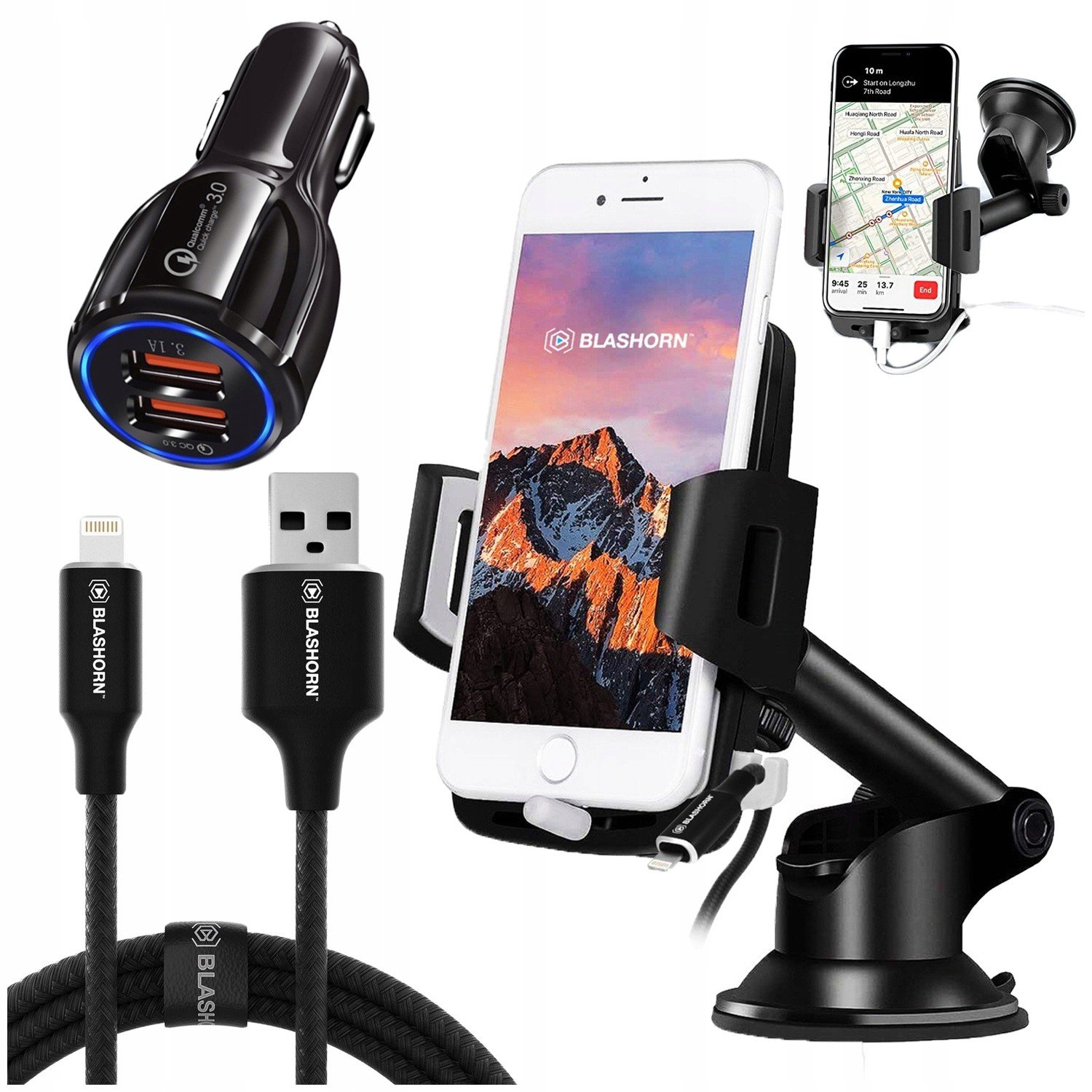 Držák Do Auta Telefon Sklo Kabel Pro Iphone