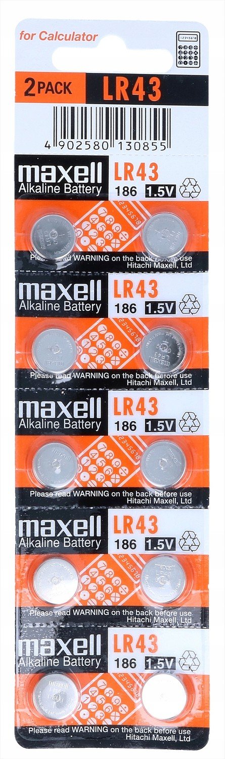 Maxell LR43 AG12 L1142 G12 186 10 kusů