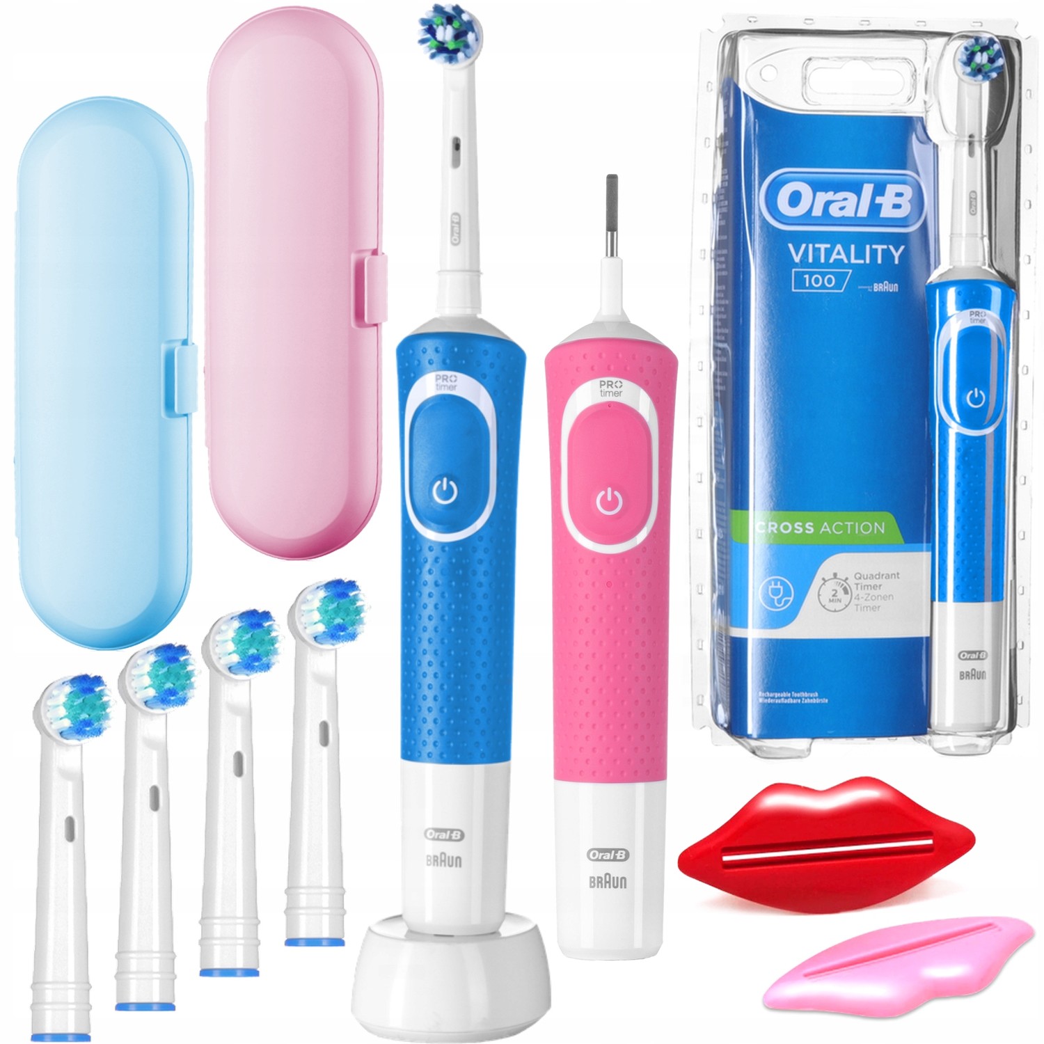 2x elektrický zubní kartáček Oral-B Vitality Set