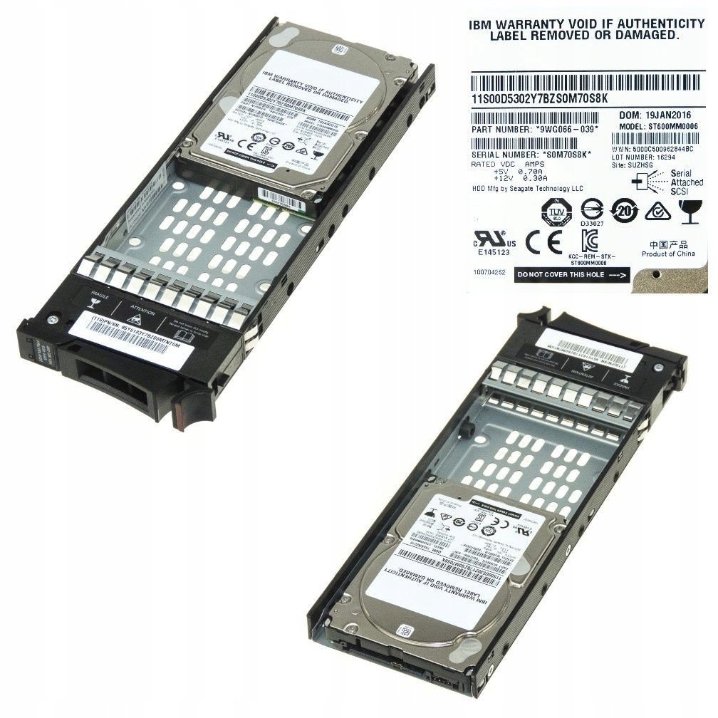 Ibm 00L4520 450 Gb Sas 10 000 ot min 2,5 '' Pro V7000