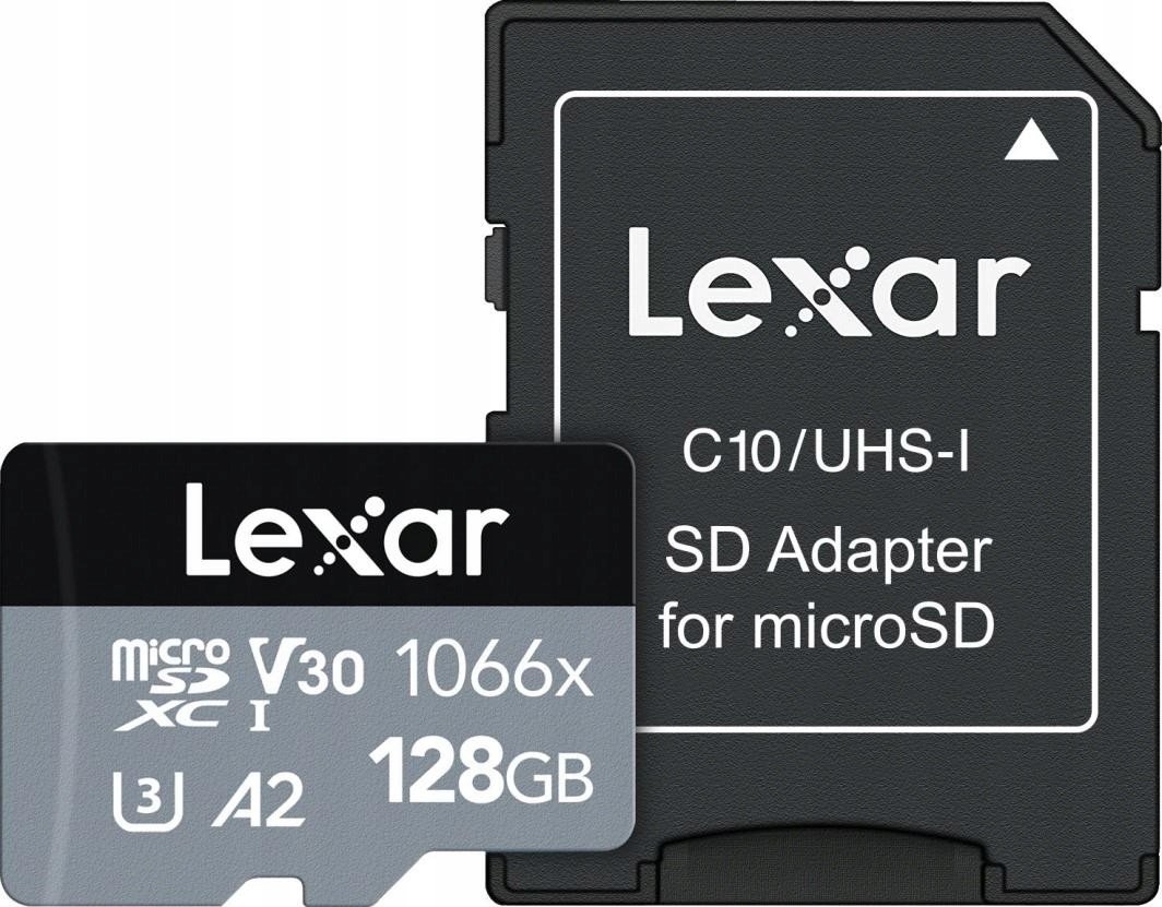 Lexar microSDXC 128GB 1066x 120-160MB/s U3 V30 A2