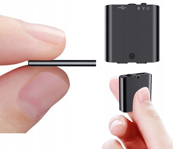 Mini Diktafon Špionážní Odposlech Detekce 32GB
