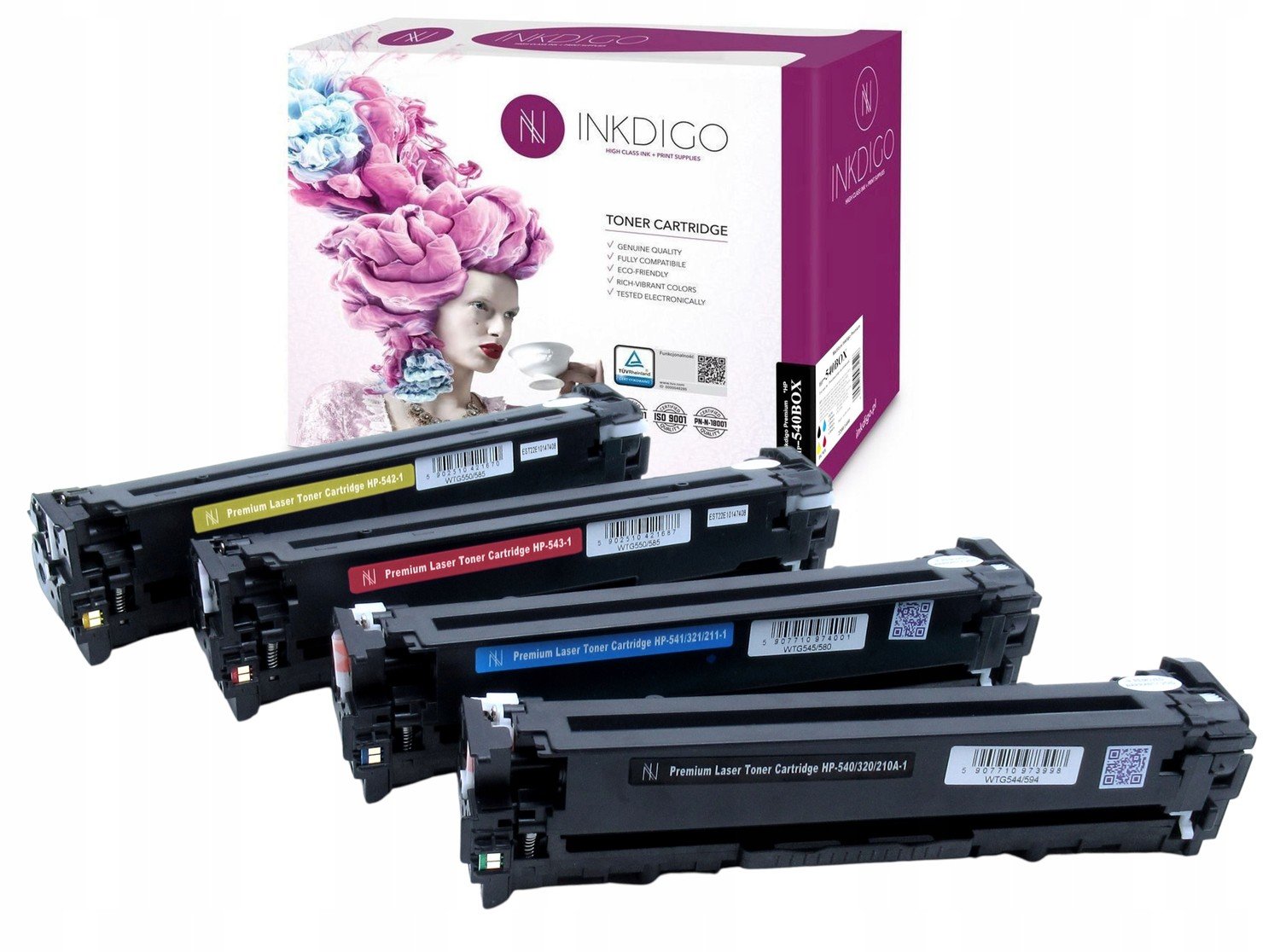 4x Toner pro Hp CP1215 CP1515n CP1518ni CM1312 Mfp