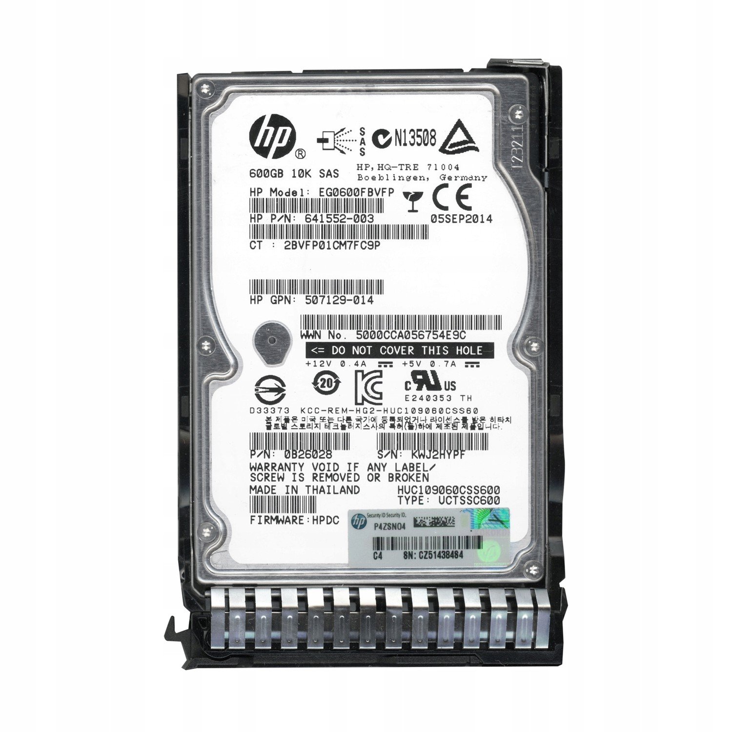 Hp EG0600FBVFP 600GB 10K SAS-2 2,5'' 641552-003