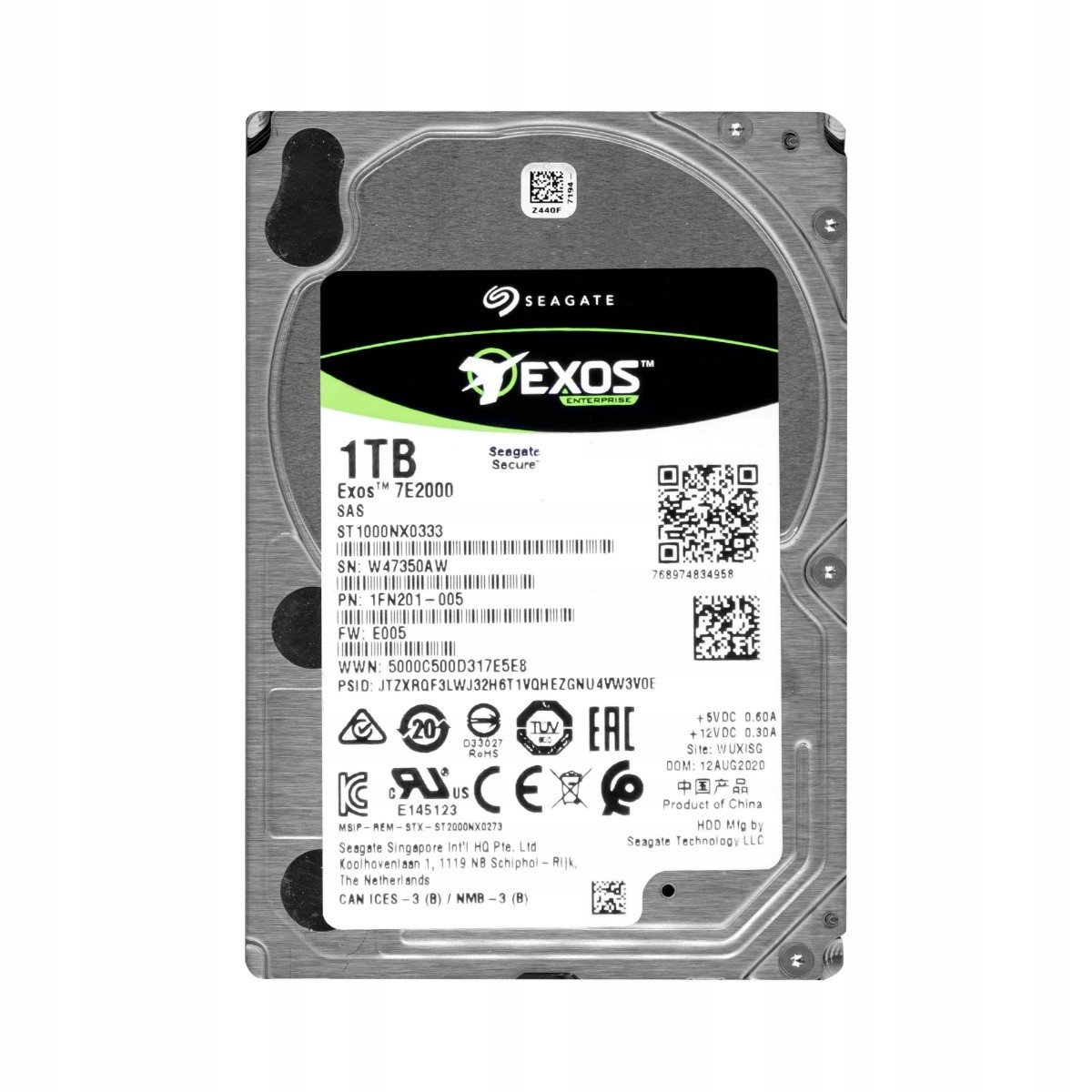 Seagate 1TB 7,2K 128MB SAS-3 2,5'' ST1000NX0333