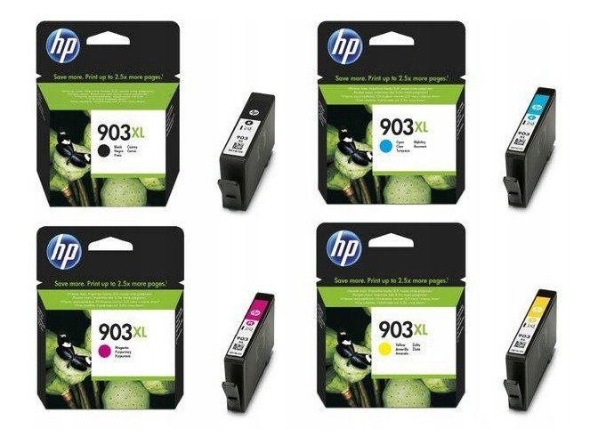 Set 4 Tuší Hp 903XL Cmy černá 903XL T6M15AE