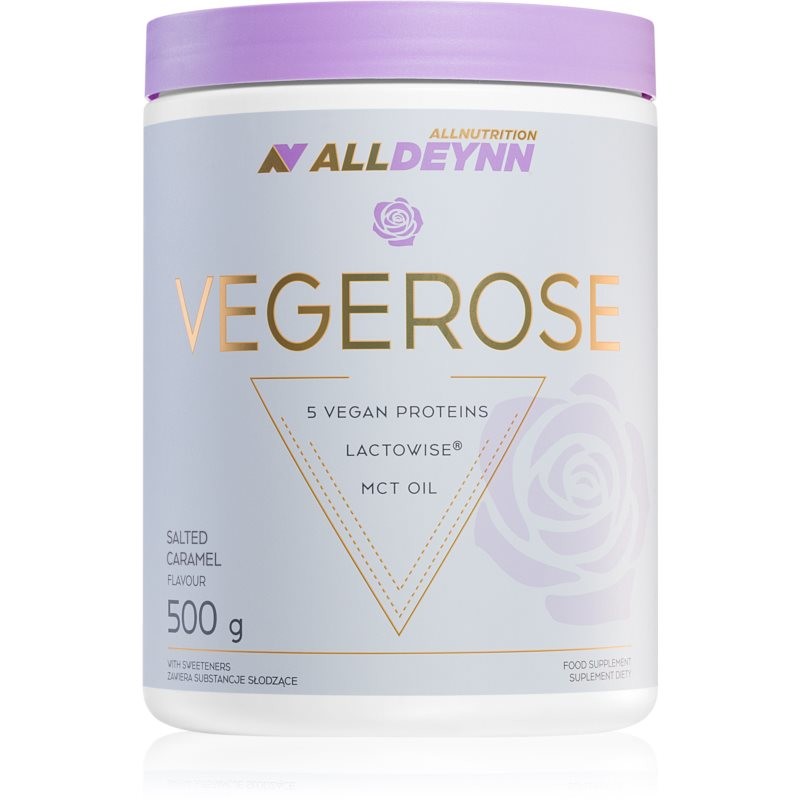Allnutrition Alldeynn Vegerose veganský protein příchuť Salted Caramel 500 g