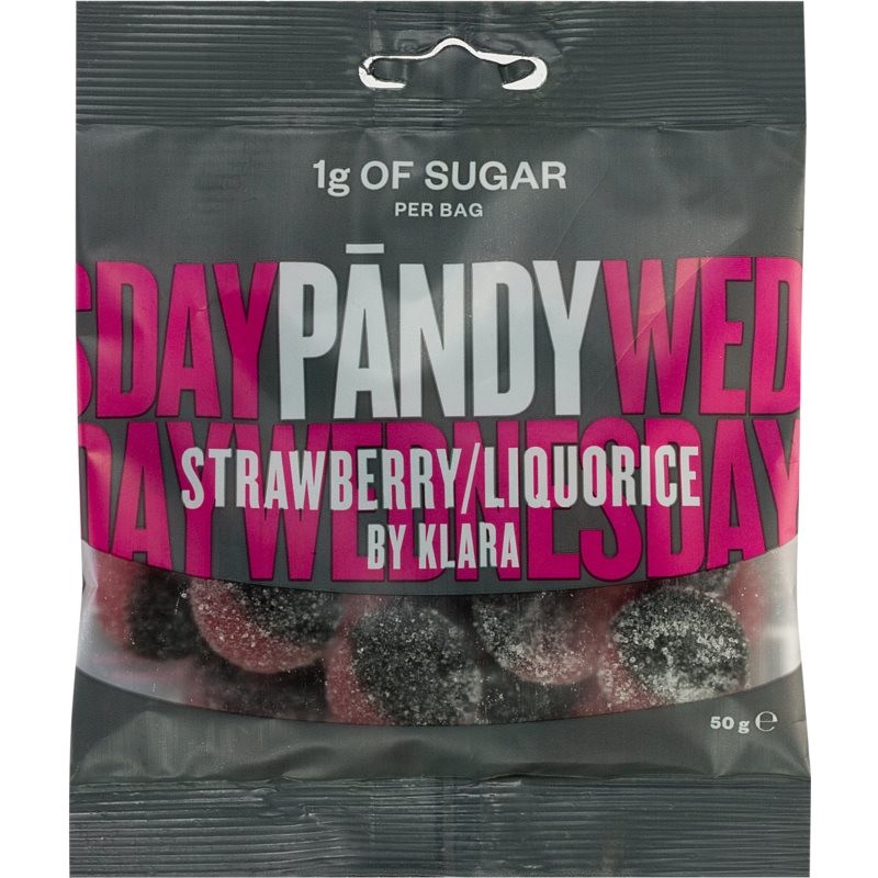 Pändy Candy Strawberry/Liquorice by Klara želé bonbóny 50 g