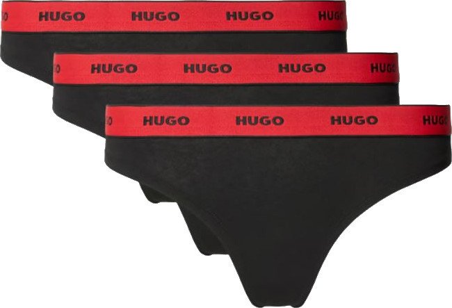 Hugo Boss 3 PACK - dámská tanga HUGO 50480150-005 S