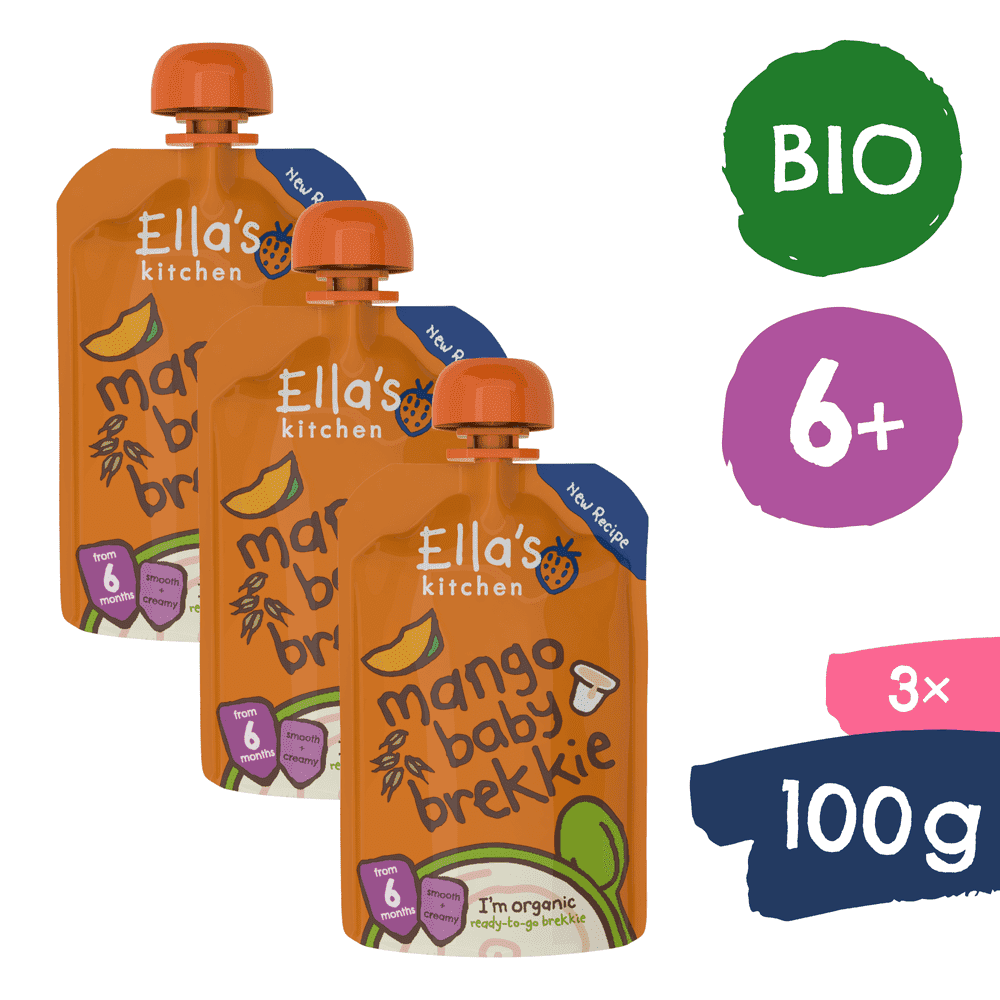 Ella's Kitchen 3× BIO Snídaně mango a jogurt (100 g)