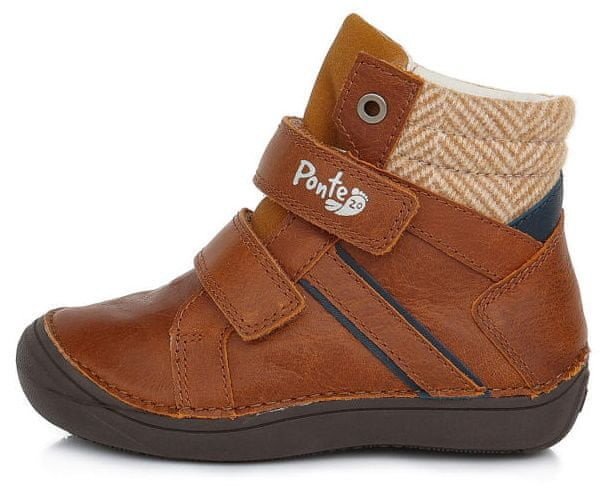 Ponte 20 chlapecká kožená kotníčková obuv PPB122A-DA03-1-905 hnědá 25