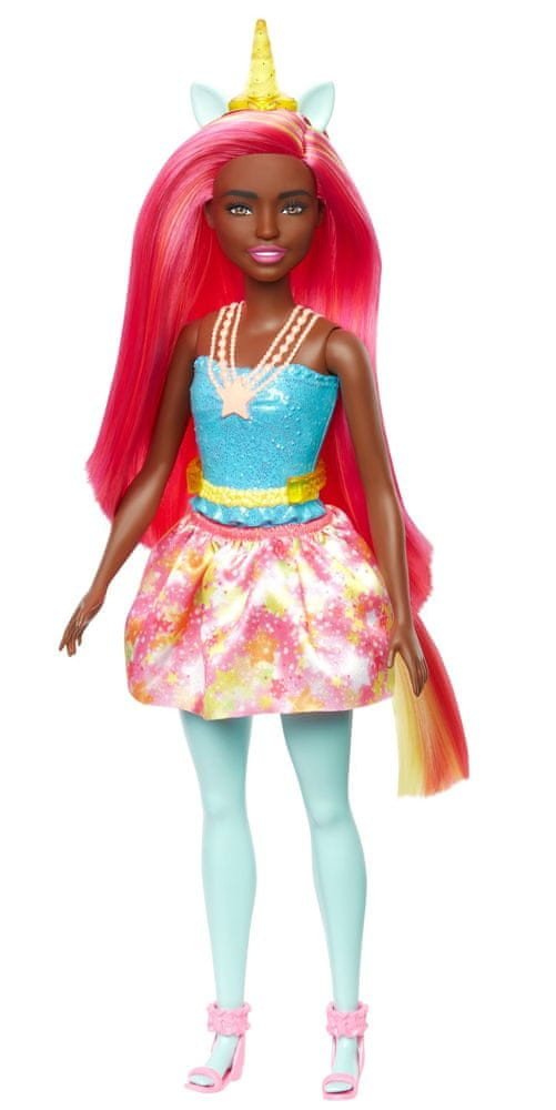 Mattel Barbie Kouzelná víla Jednorožec - růžové vlasy HGR18