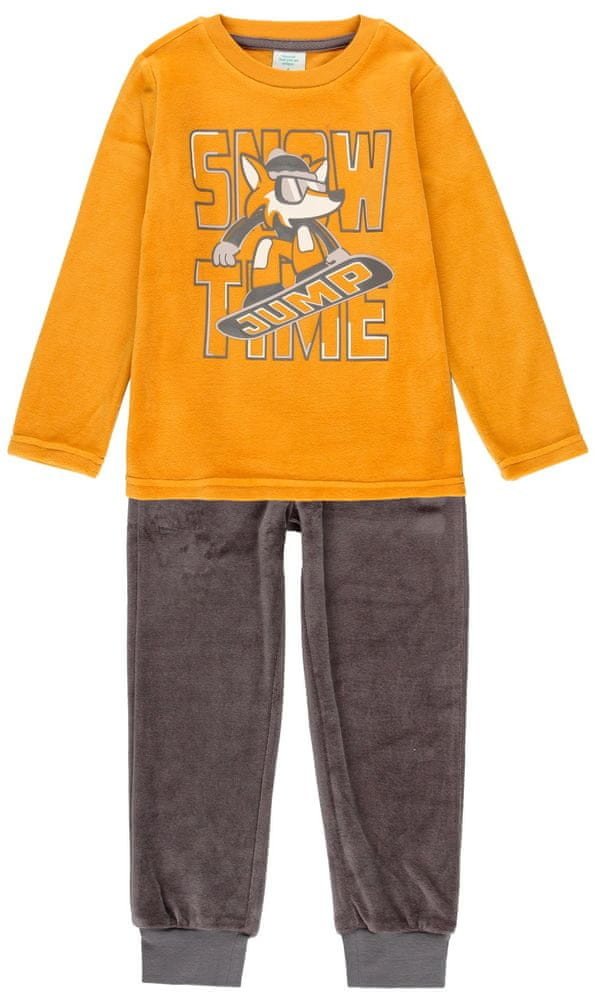 Boboli chlapecké hřejivé pyžamo - liška 935108 oranžová 92