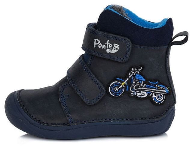 Ponte 20 chlapecká zimní kožená kotníčková obuv PVB122-DA03-1-568 tmavě modrá 27