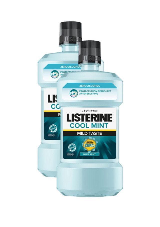 Listerine Ústní voda 2 x 500ml CM Mild Taste