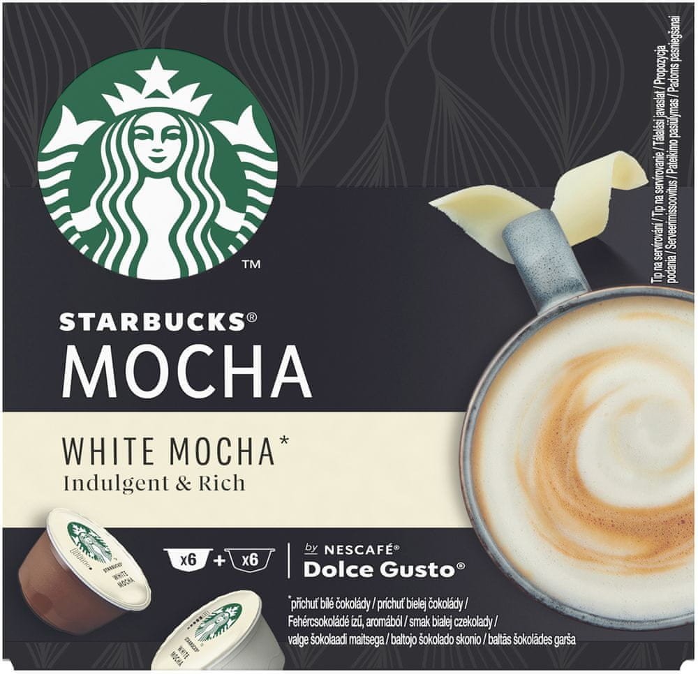 Starbucks White Mocha by NESCAFE DOLCE GUSTO. Kávové kapsle, 12 kapslí