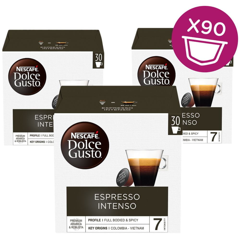 NESCAFÉ Dolce Gusto Espresso Intenso – kávové kapsle – 90 kapslí v balení