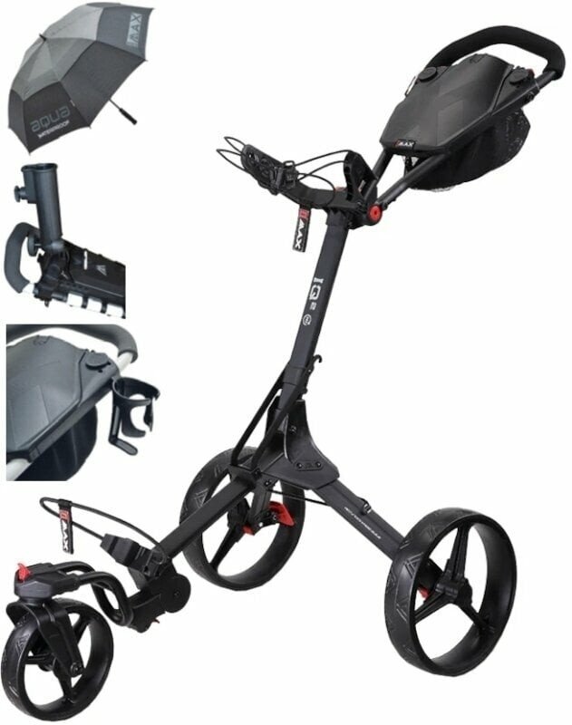 Big Max IQ² 360 Deluxe SET Black Manuální golfové vozíky