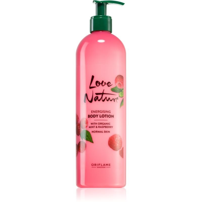 Oriflame Love Nature Organic Mint & Raspberry energizující tělové mléko 500 ml