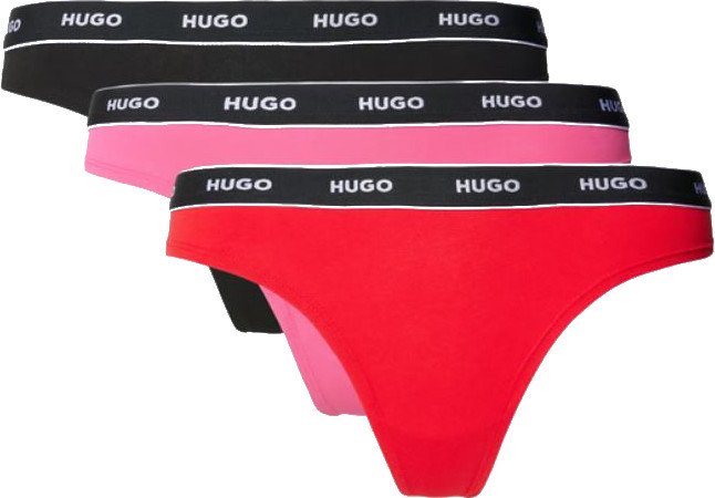 Hugo Boss 3 PACK - dámská tanga HUGO 50480150-980 S