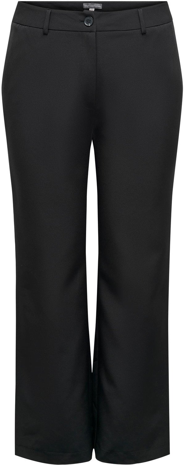 ONLY CARMAKOMA Dámské kalhoty CARLANA-BERRY Straight Fit 15300118 Black XL