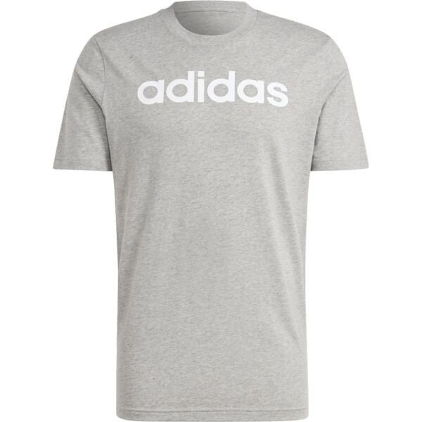 adidas LIN SJ T Pánské tričko, tmavě šedá, velikost 3XL