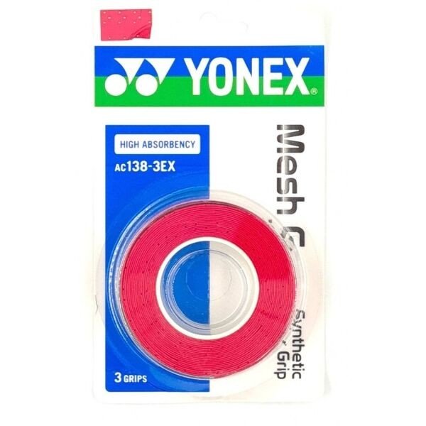Yonex MESH GRAP AC138 3 KS Vrchní omotávka, červená, velikost UNI