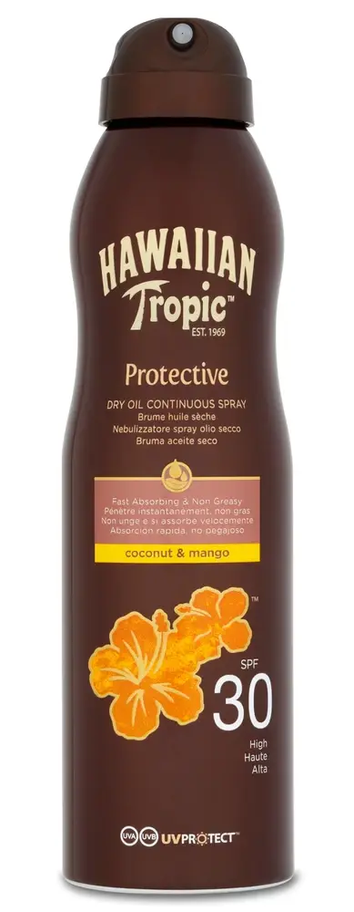 Hawaiian Tropic Protective Dry Oil Continuous Spray SPF 30 180ml