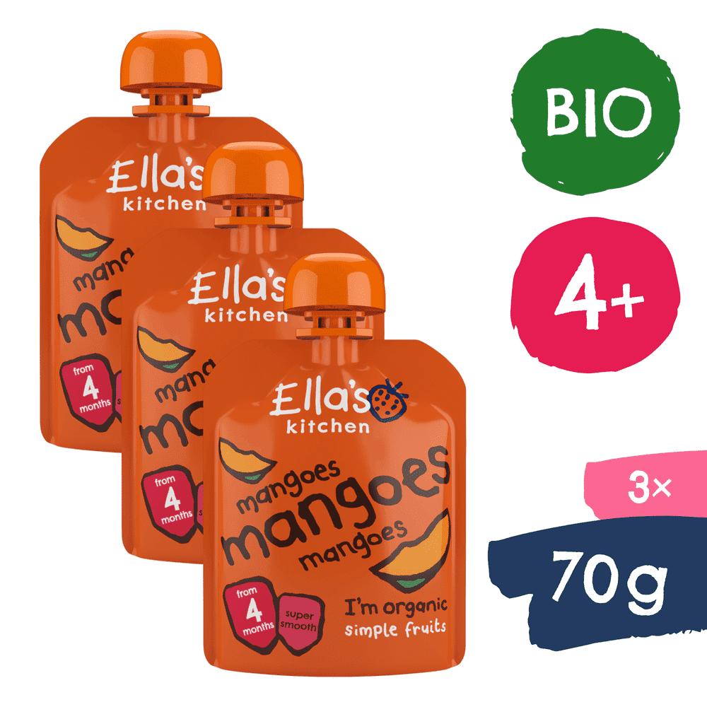 Ella's Kitchen 3× BIO Mangová svačinka (70 g)