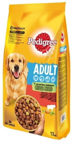 Pedigree granule s hovězím se zeleninou pro dospělé psy 12 kg