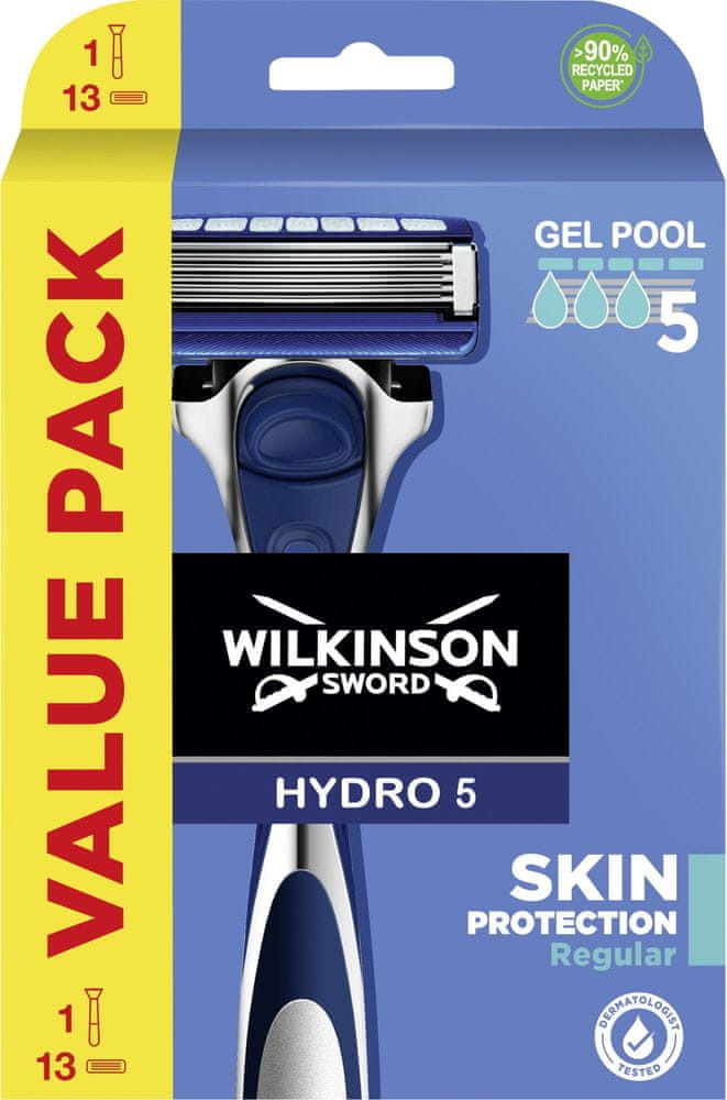 Wilkinson HYDRO 5 Protection XXXL holící strojek + 13 kusů náhradních hlavic