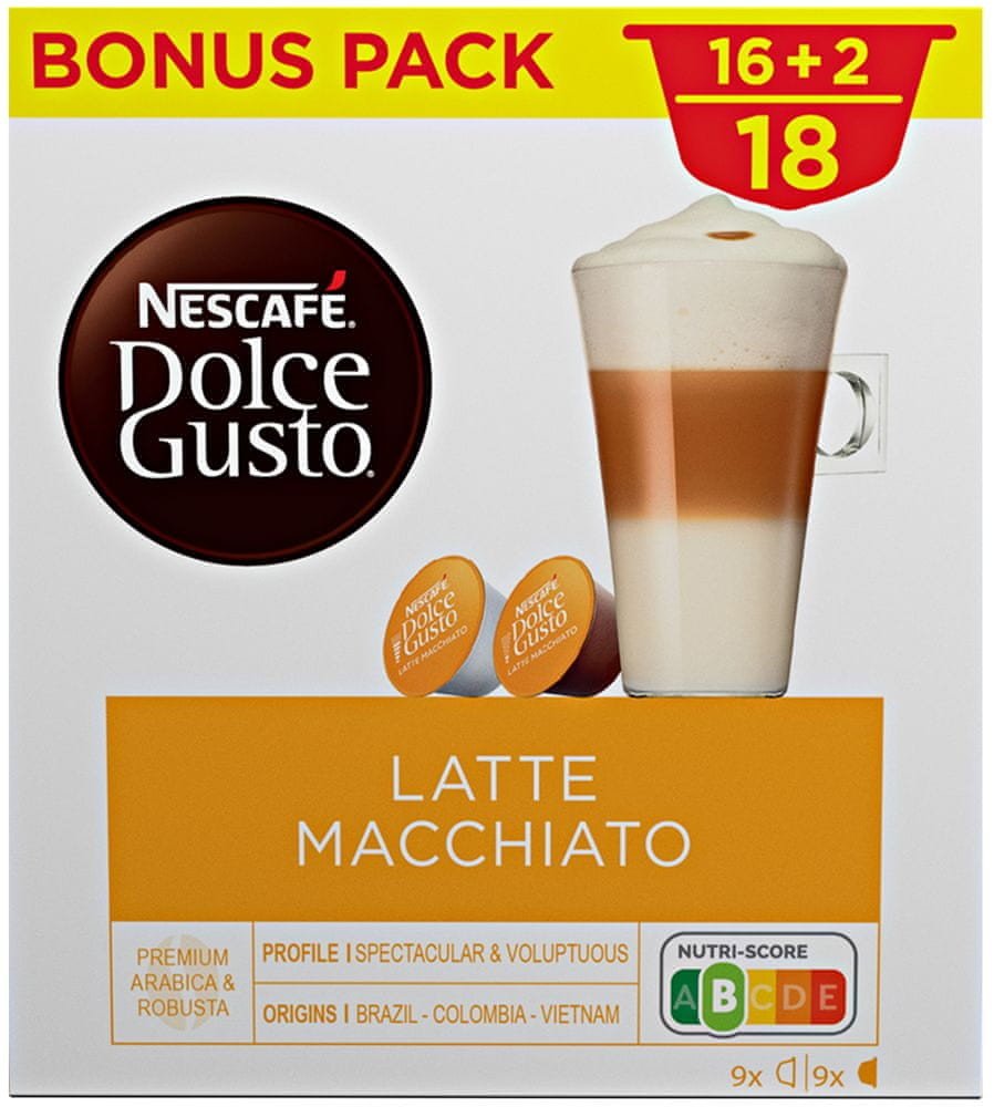 NESCAFÉ Dolce Gusto Latte Macchiato – kávové kapsle – 18 ks