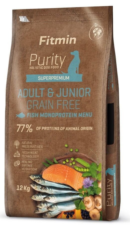 Fitmin Purity Dog Grain Free Adult&Junior Fish Menu 12 kg