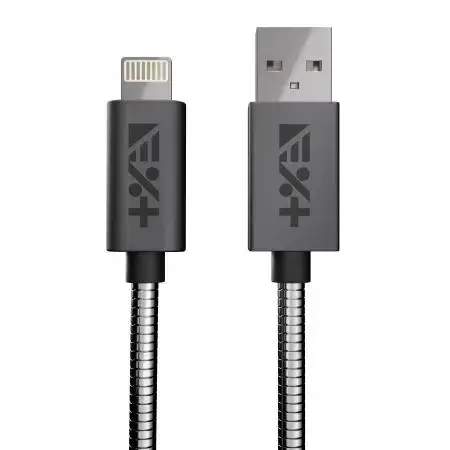 Next One USB-A to Lightning Metallic Cable 1m LGHT-USBA-MET-SG - šedá